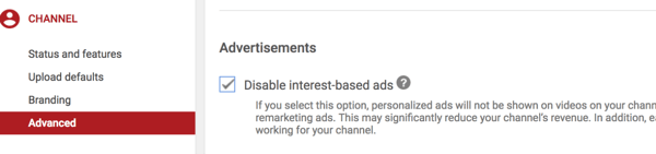 Πώς να ρυθμίσετε μια καμπάνια διαφημίσεων YouTube, βήμα 36, επιλογή για την αποτροπή συγκεκριμένης τοποθέτησης βίντεο από ανταγωνιστές στο κανάλι σας