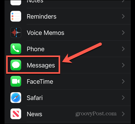 ρυθμίσεις μηνυμάτων iphone