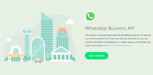 Το WhatsApp επέκτεινε τα επιχειρηματικά του εργαλεία με την κυκλοφορία του WhatsApp Business API, το οποίο επιτρέπει τη διαχείριση μεσαίων και μεγάλων επιχειρήσεων και να στείλετε μη διαφημιστικά μηνύματα σε πελάτες, όπως υπενθυμίσεις ραντεβού, πληροφορίες αποστολής ή εισιτήρια εκδηλώσεων και άλλα για μια σταθερή τιμή.