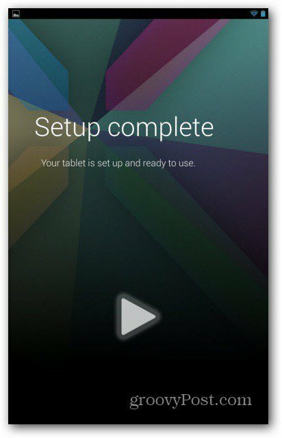 Η εγκατάσταση των λογαριασμών χρηστών του Nexus 7 ολοκληρώθηκε