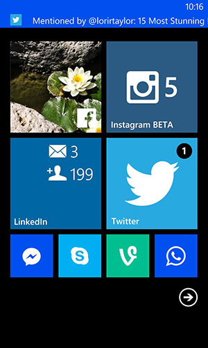 Επιλογές ειδοποίησης Windows Phone