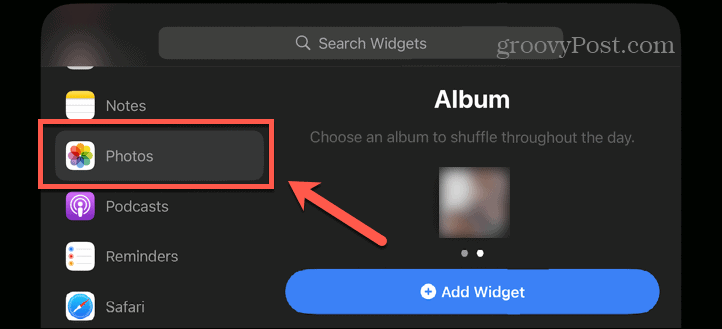 widget φωτογραφιών σε αναμονή για το iphone