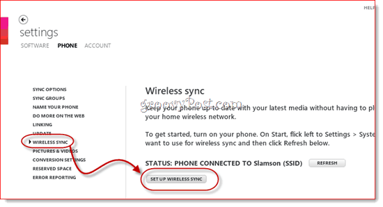 Windows Phone 7 Wireless Sync με το Zune