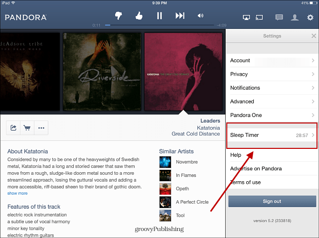 Η Pandora προσθέτει τη λειτουργία Sleep Timer για το iPad