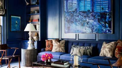 Πώς να χρησιμοποιήσετε το μπλε στο σαλόνι και τα υπνοδωμάτια;