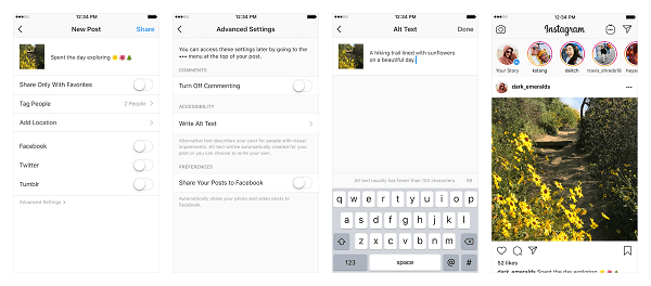 Το Instagram προσθέτει δύο νέες δυνατότητες προσβασιμότητας για να βοηθήσει τους χρήστες με προβλήματα όρασης να έχουν πρόσβαση στις φωτογραφίες και τα βίντεο που μοιράζονται στην πλατφόρμα.