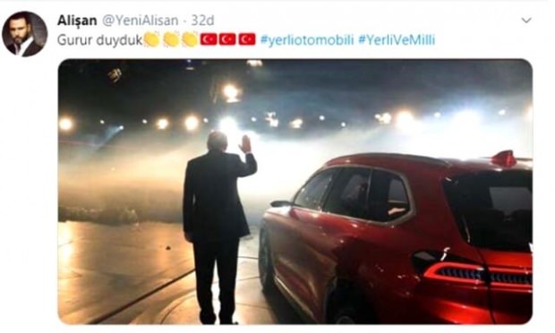 Η εγχώρια διανομή αυτοκινήτων του προέδρου Ερντογάν έπληξε τα κοινωνικά μέσα ενημέρωσης! Αύξηση του αριθμού των οπαδών ...