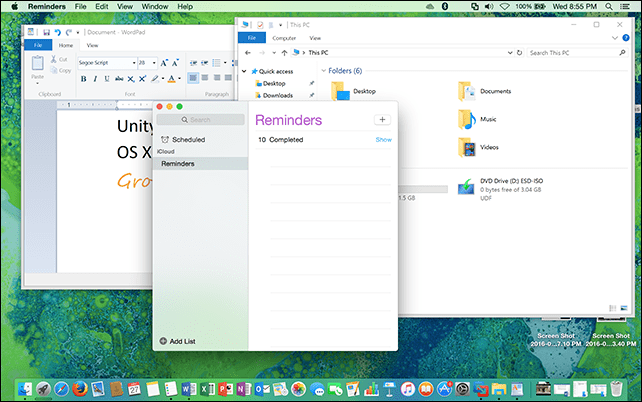 OS X Εφαρμογές των Windows