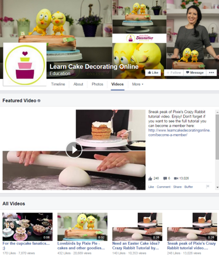 μάθετε τη διακόσμηση κέικ σε απευθείας σύνδεση βίντεο στο facebook