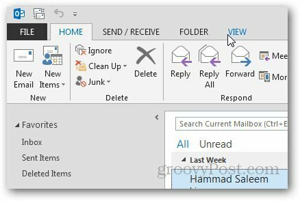 Προεπισκόπηση μηνυμάτων του Outlook 2