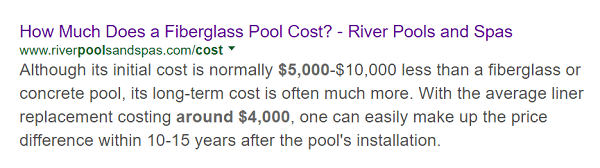 Το άρθρο του River Pools σχετικά με το κόστος μιας δεξαμενής από υαλοβάμβακα εμφανίζεται πρώτο στην αναζήτηση αυτού του θέματος.