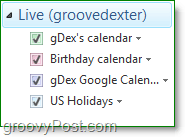 εισαγωγή του ημερολογίου Google σε Windows live