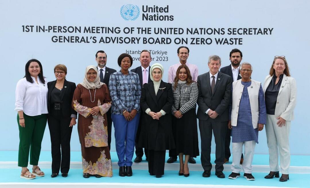 Η Πρώτη Κυρία Ερντογάν ανακοίνωσε την πρώτη επίσημη συνεδρίαση της Συμβουλευτικής Επιτροπής Μηδενικών Αποβλήτων του ΟΗΕ στα μέσα κοινωνικής δικτύωσης!