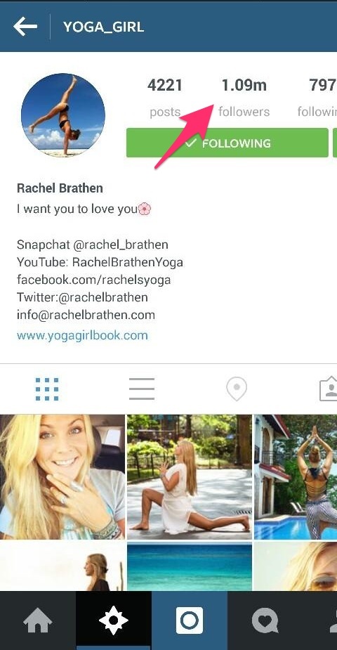 λογαριασμός instagram για yoga_girl