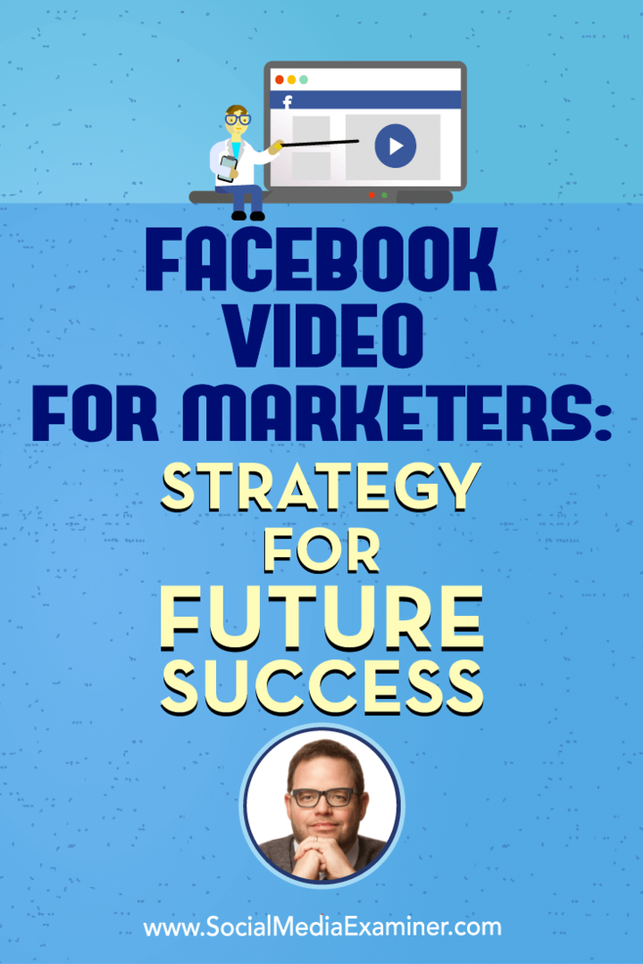 Facebook Video for Marketers: Στρατηγική για τη μελλοντική επιτυχία που περιλαμβάνει πληροφορίες από τον Jay Baer στο Social Media Marketing Podcast.