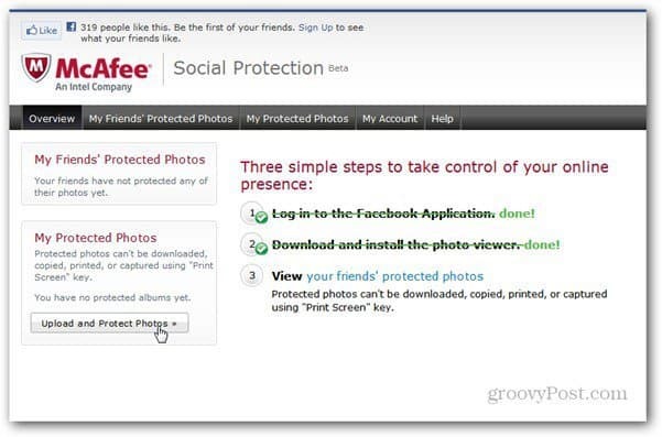 mcaffee σελίδα εφαρμογής κοινωνικής προστασίας
