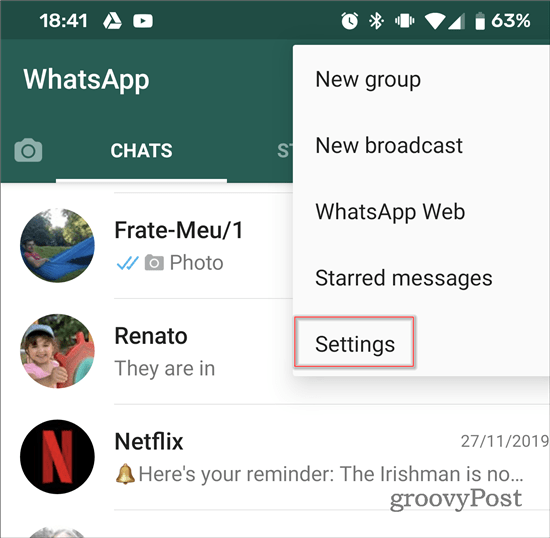 WhatsApp σταματά να προσθέτει στις ομάδες τις Ρυθμίσεις