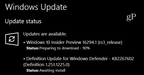 Windows 10 Προεπισκόπηση Insider Build 16294