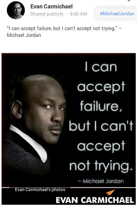 επώνυμη εικόνα μίας φράσης michael jordan στο google +