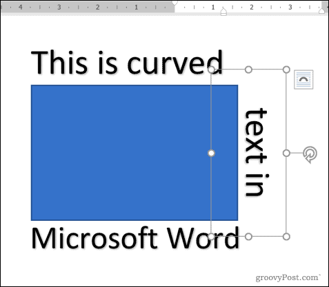 Προσθήκη κειμένου WordArt γύρω από ένα τετράγωνο σχήμα στο Word