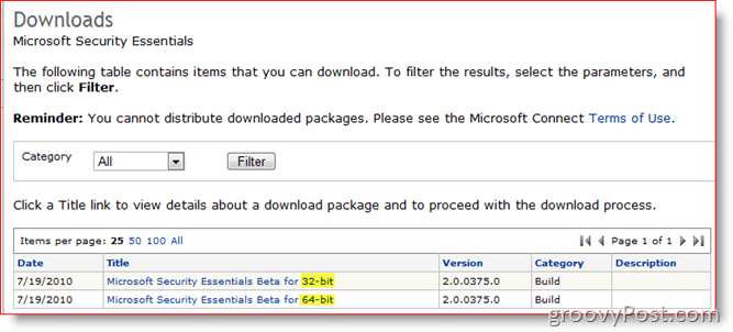 Το Microsoft Security Essentials 2.0 Beta έχει κυκλοφορήσει