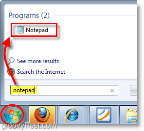 Windows 7 screenshot - ανοιχτό σημειωματάριο