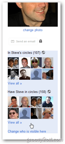 google + κύκλο προφίλ