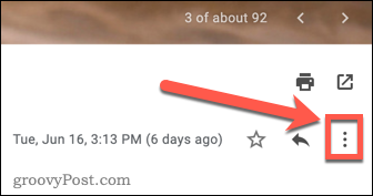 Εικονίδιο μενού τριών κουκκίδων στο Gmail
