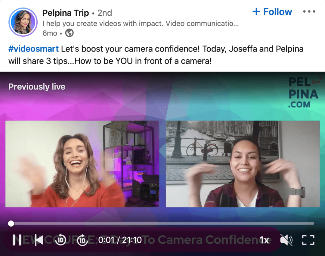 εικόνα βίντεο LinkedIn από το Pelpina Trip