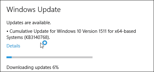 Windows 10 αθροιστική ενημερωμένη έκδοση KB3140768