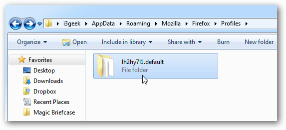 Mozilla Folder Προφίλ
