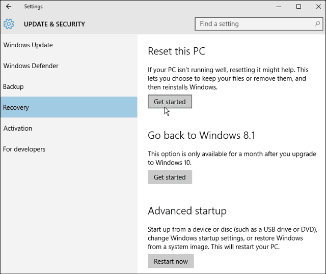 Πώς να επαναφέρετε το λειτουργικό σας σύστημα Windows 10