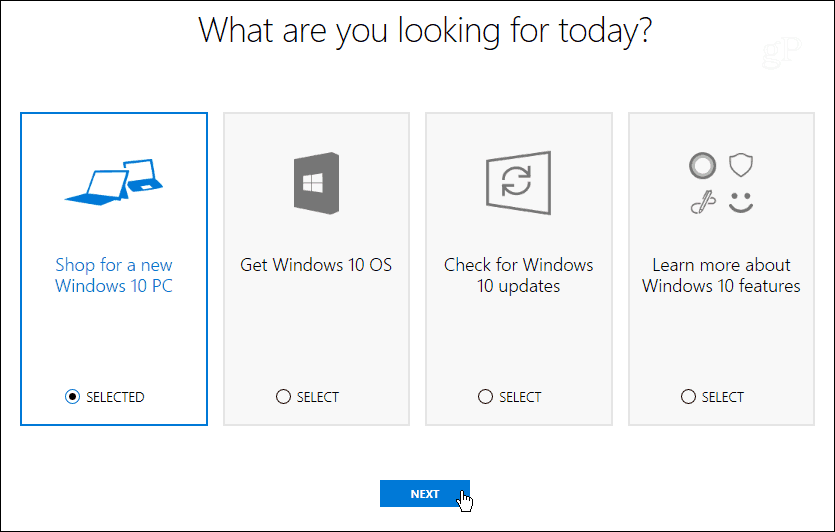 Η Microsoft ξεκινά τον ιστότοπο για να σας βοηθήσει να επιλέξετε τον επόμενο υπολογιστή Windows 10