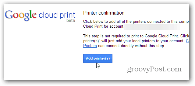Προσθέστε τους εκτυπωτές Cloud Print