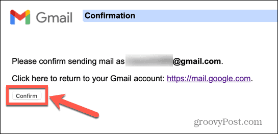 το ψευδώνυμο επιβεβαίωσης του gmail