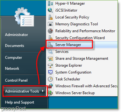 Στιγμιότυπο οθόνης - Διαχείριση διακομιστή εκκίνησης του Windows Server 2008