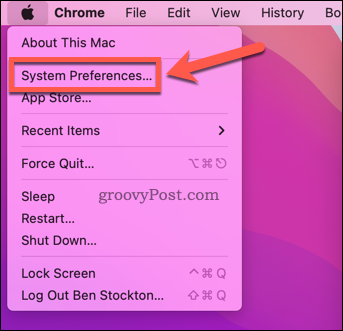 Ανοίξτε τις Προτιμήσεις συστήματος σε Mac