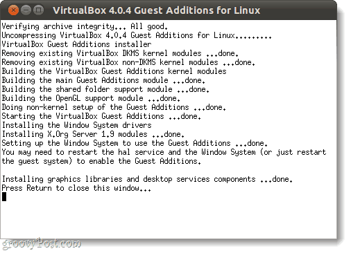 να εκτελέσετε τις προσθήκες virtualbox στο linux