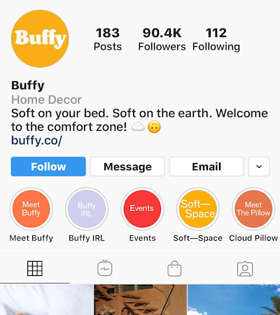 Το Instagram επισημαίνει άλμπουμ στο προφίλ Buffy