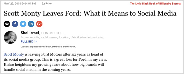 Ο Σκοτ ​​Μόντι ηγείται της χρέωσης κοινωνικών μέσων για τη Ford.