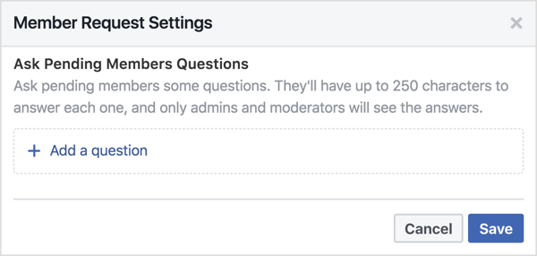Μπορείτε να κάνετε 3 ερωτήσεις σε μέλη της ομάδας του Facebook σε εκκρεμότητα.