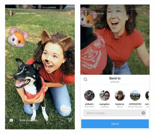 Το Instagram ανακοίνωσε ότι οι χρήστες μπορούν πλέον να μοιράζονται το Instagram Stories στο Direct.