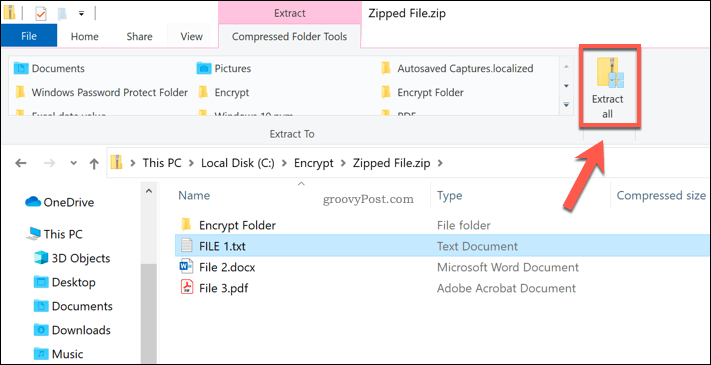Εξαγωγή όλων των κουμπιών σε ένα αρχείο Zip των Windows