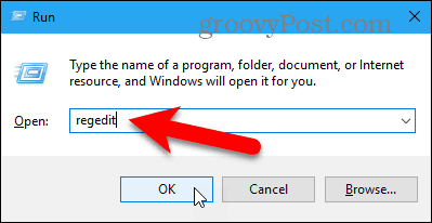 Ανοίξτε τον Επεξεργαστή μητρώου στα Windows 10