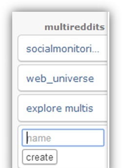 δημιουργήστε ένα multireddit