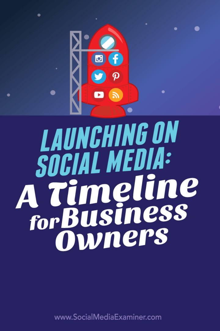 Έναρξη στα μέσα κοινωνικής δικτύωσης: Ένα χρονοδιάγραμμα για ιδιοκτήτες επιχειρήσεων: εξεταστής κοινωνικών μέσων
