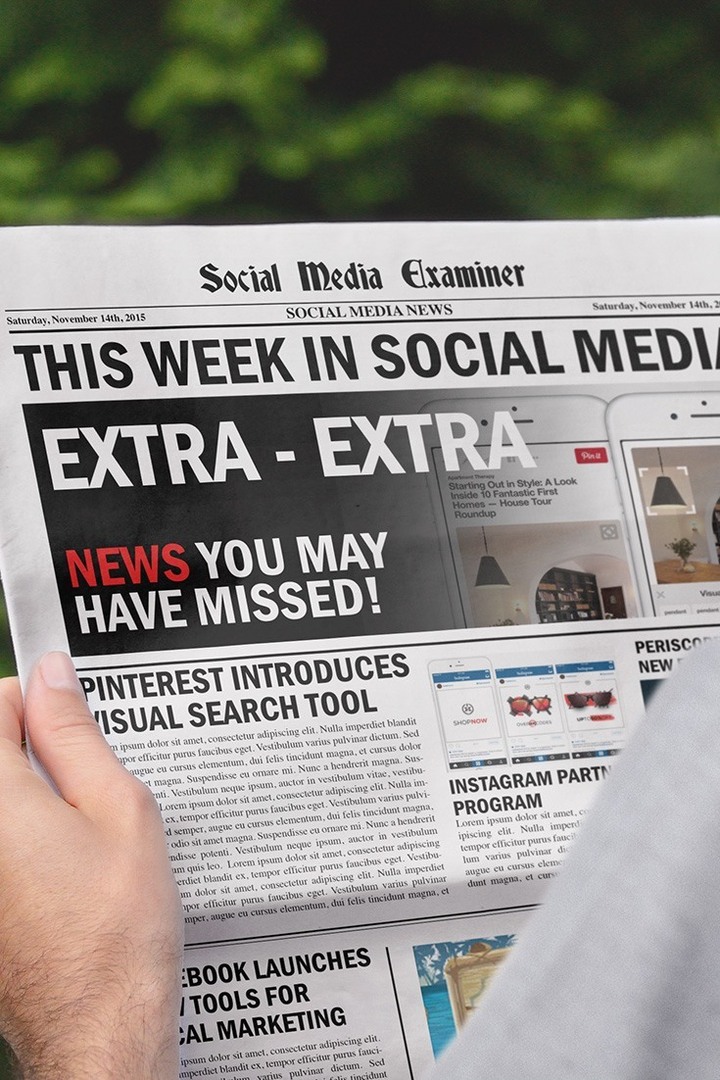 Η Pinterest εγκαινιάζει την Οπτική Αναζήτηση: Αυτή την εβδομάδα στα Social Media: Social Media Examiner