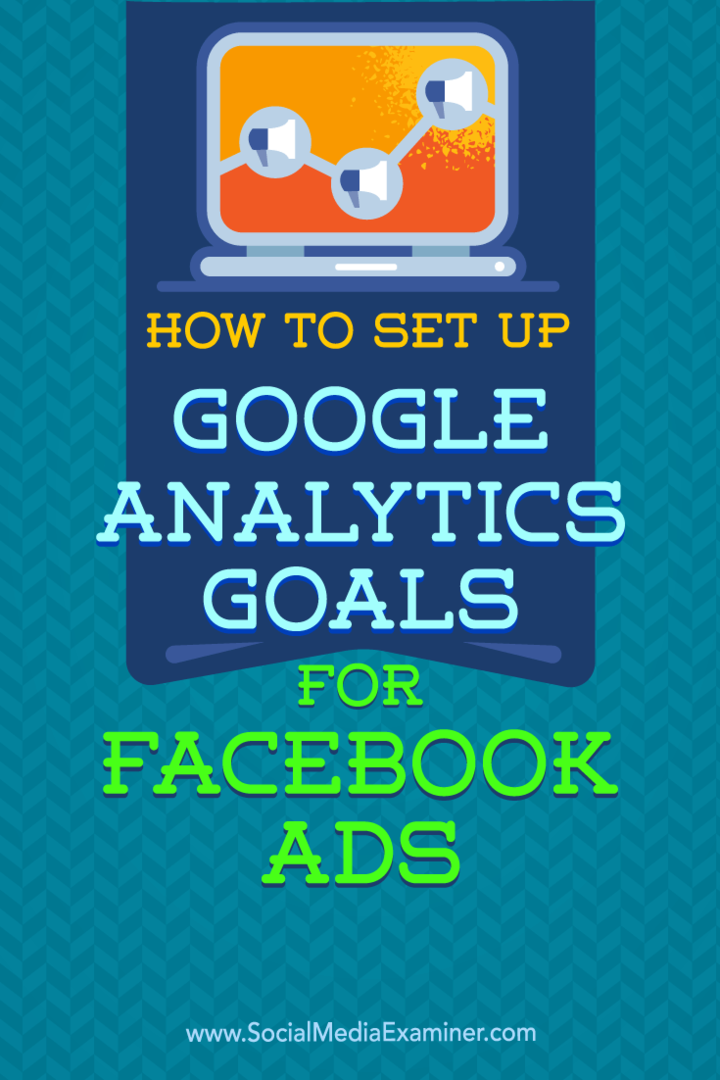 Πώς να ρυθμίσετε στόχους του Google Analytics για διαφημίσεις στο Facebook από τον Tammy Cannon στο Social Media Examiner.
