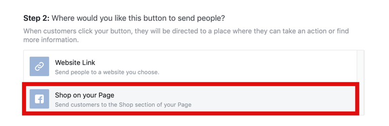 βήμα 2 για το πώς να προσθέσετε το κουμπί Αγορά τώρα στη σελίδα Facebook για τις αγορές Instagram