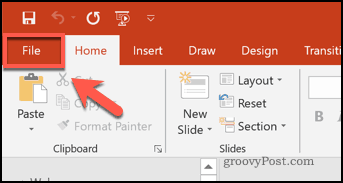 Η καρτέλα Αρχείο στο PowerPoint